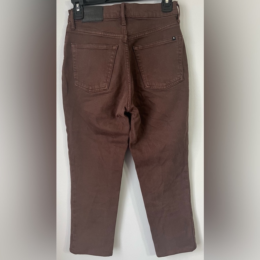Everlane Size 25 The Original Cheeky Crop Jean in clove brown Organic cotton. - Picture 7 of 10